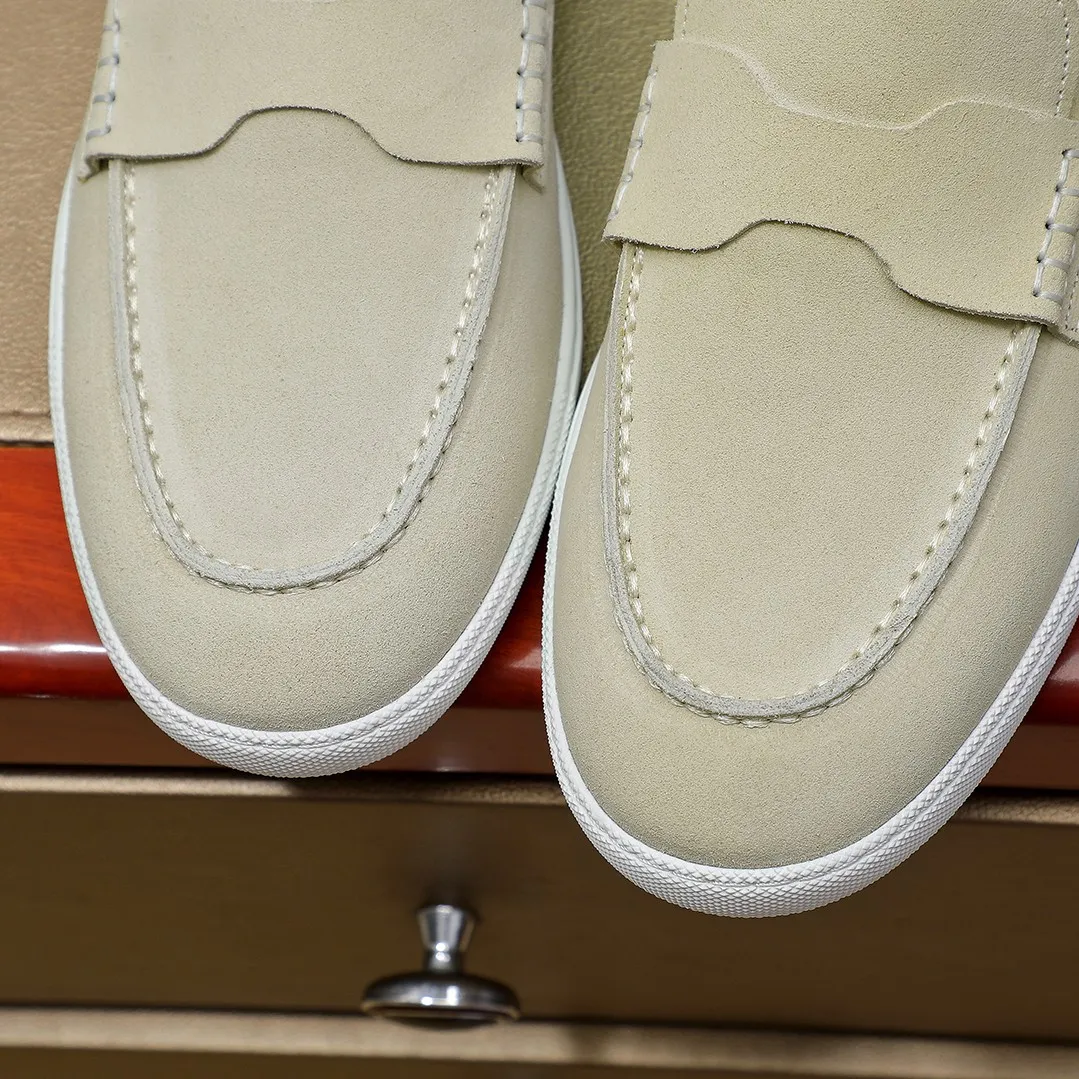 Men's shoes 💰500💰 HERMES Hermès high-end quality original order -Original: imported 🔝Nappa calfskin, frosted cowhide, outer seaming process -Inside: water-dyed cowhide -Outsole: original TPR rubber outsole -Super high quality control·Fine workmanship: High-end, extravagant, and grade) Size: 39-45 (38, 46, can be customized)